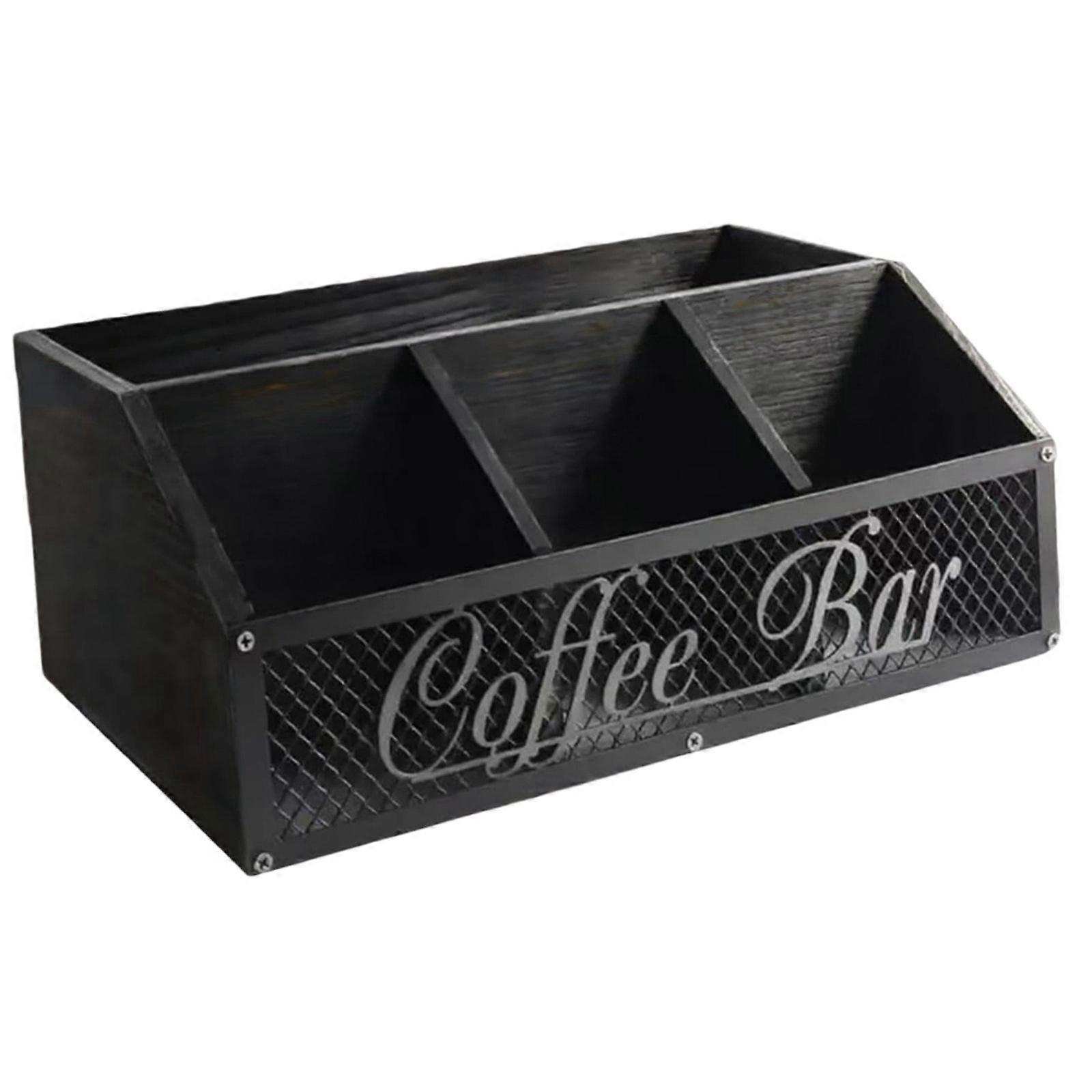 Efficient Coffee And Tea Storage System With Multiple Sections For neat Counter Or computer Position Multicolor