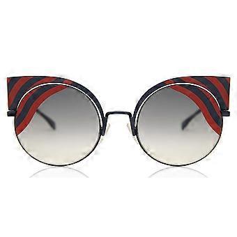 Fendi FF 0215/S HYPNO SHINE 0M1/9L Full Rim Blue Red Women Cat Eye Sunglasses UV2 Original