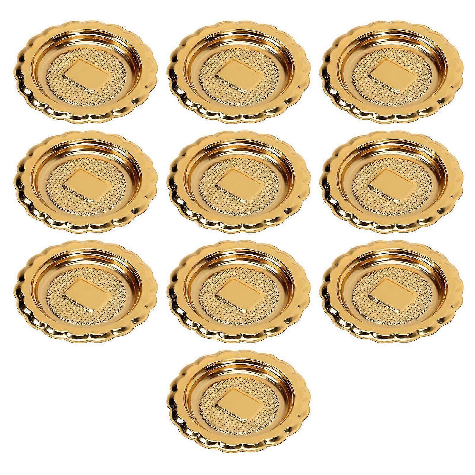 Small Trays Golden Compatible withDessert Shops 20Pcs