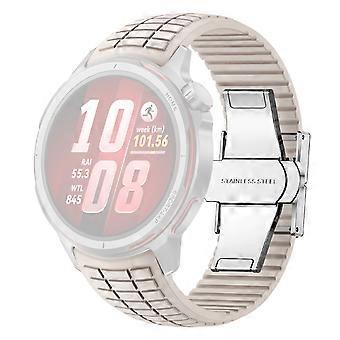 For Huawei Watch GT Runner 2 Textured Silicone Band with Folding Buckle Replacement Wristband