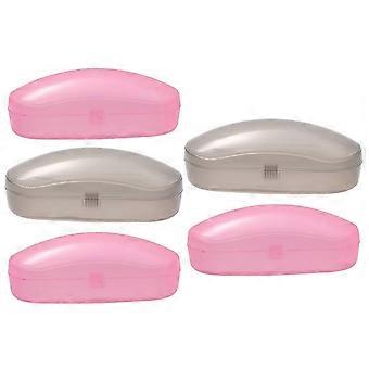 Eyeglasses Case Plastic Glasses Box for Storage Use 5Pcs Assorted Colors