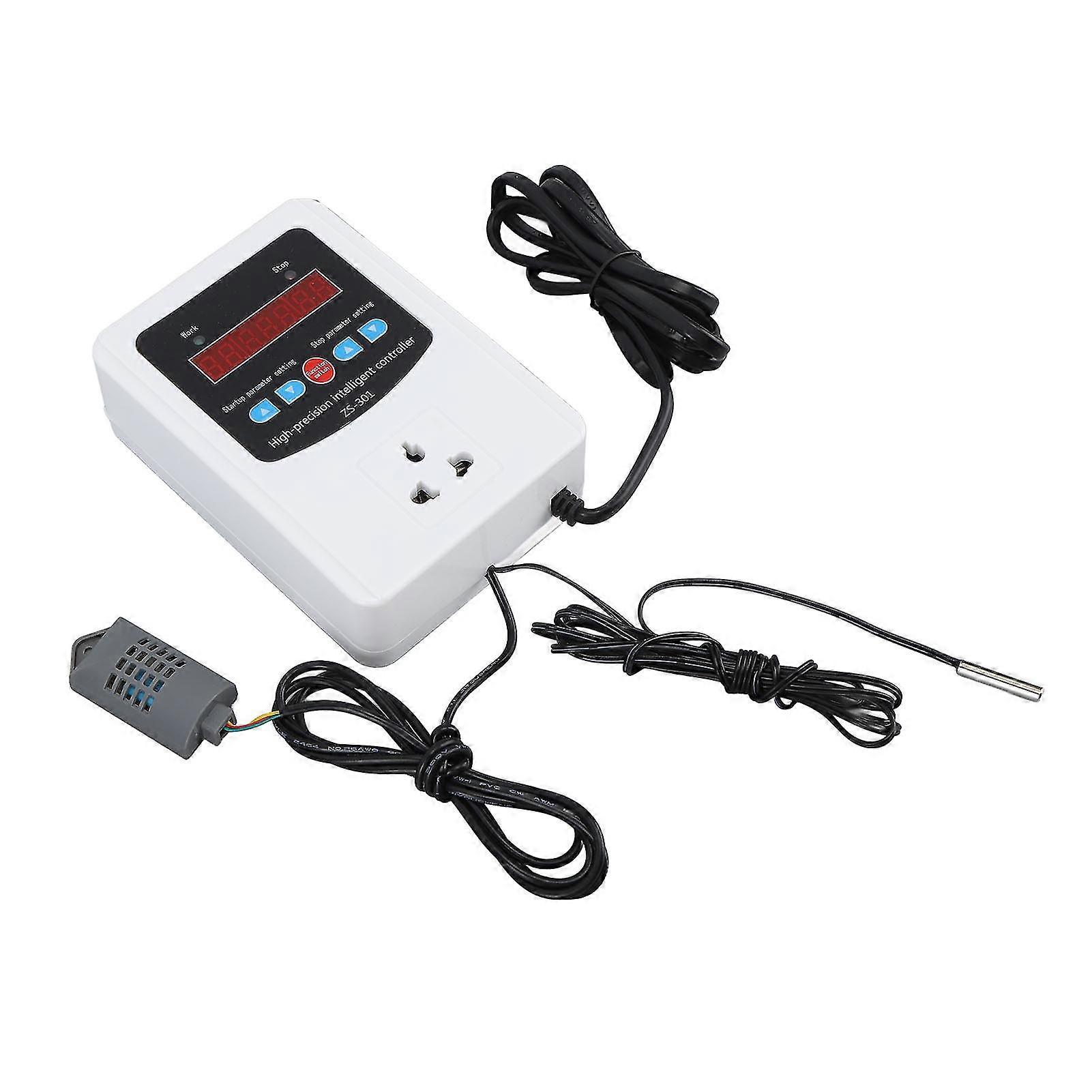 1500W Temperature Humidity Controller Intelligent Digital Display Temperature Humidity Controller with LCD Display Screen Plug 220V