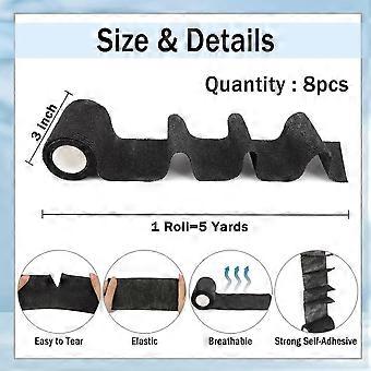 8 rolls of self-adhesive bandages, 3 inches x 5 yards, veterinary bandages,