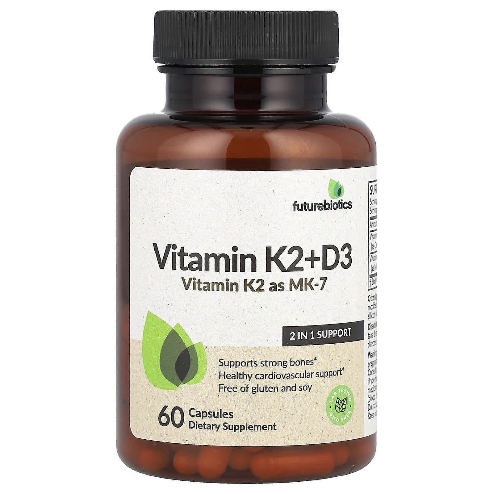 Futurebiotics, Vitamin K2 + D3, 60 Capsules, 2-Pack