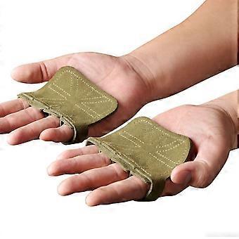 Fitness cowhide gloves men's pull-up exercise half-finger horizontal bar anti-cocoon anti-slip
