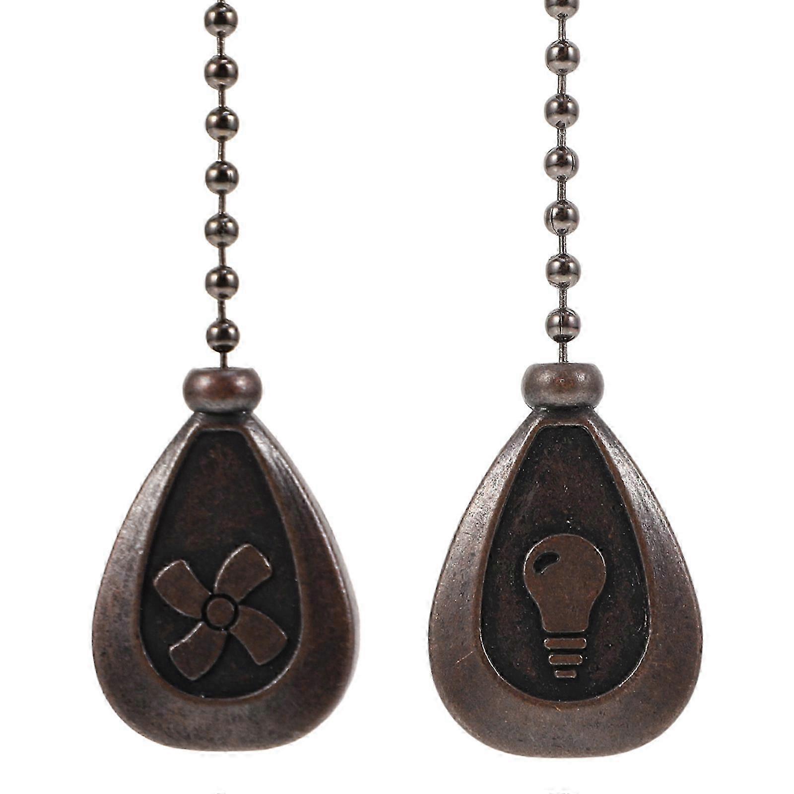 2Pcs Ceiling Fan Pull Chain Decorative Fan Light Pull Chain Pendant Extension