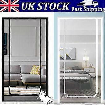 Reinforced Pet Cat Screen Door Thickened Double Side Zipper Scratch Resistant