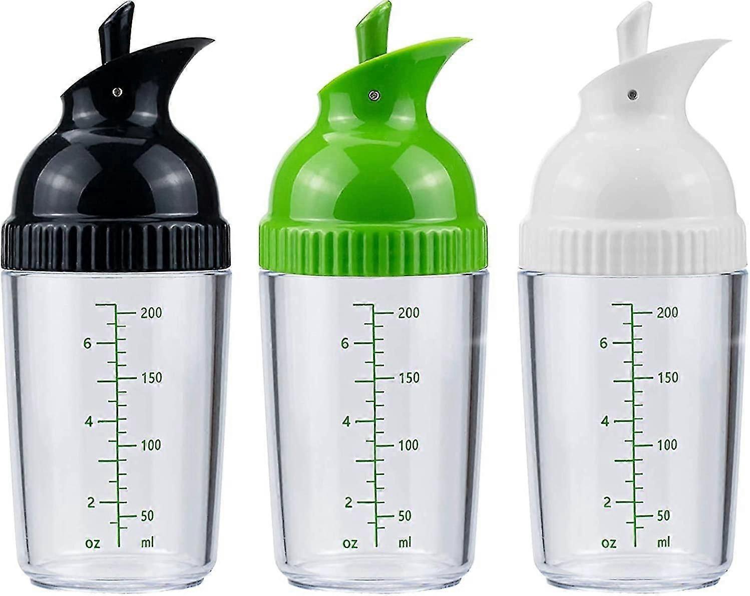 3 Pack 200ml Dressing Shaker Small Plastic Dressing Dispenser Dressing Container