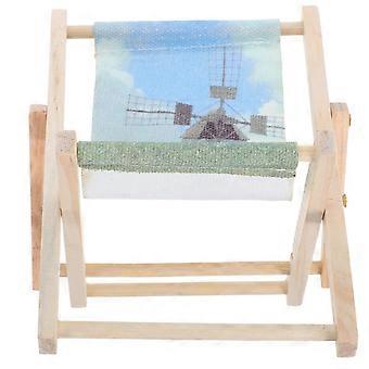 Miniature Doll Chair Wooden Hamster Furniture for Home Cute Phone Holder Stand