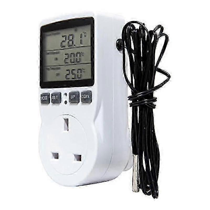Temperature controller with timer switch and sensor probe EU plug 26-27