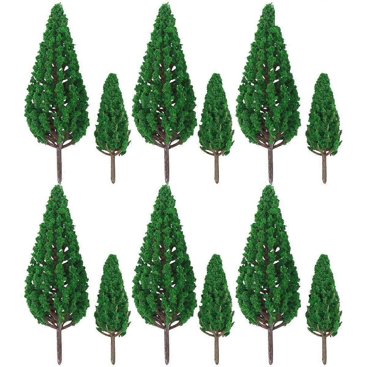 Construction Model Tree Pine Tree Model for Architecture 12Pcs Green
