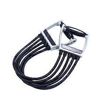 Chest Expander Detachable Chest Pull Exerciser Arm Pulling Resistant Band Expander Muscle Training Equipments for Fitness Gym (Black)