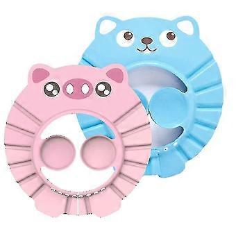 Shower Cap Baby, Child Adjustable Bath Cap, Silicone Waterproof, 2pcs