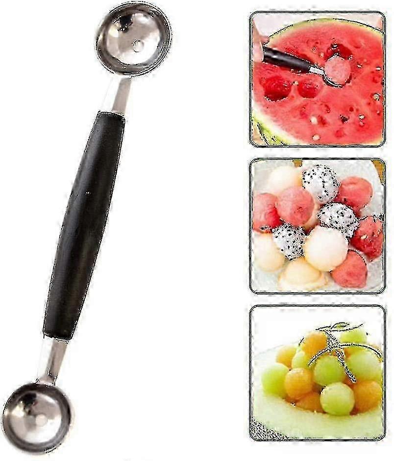 Rustfritt stål Melon Spoon Double End Frukt Ball Spoon A