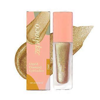 2pcsDiamond Shimmer Eyeshadow, Gold, Fine Shine, Natural Color, Create Eye Shimmer Makeup Effect