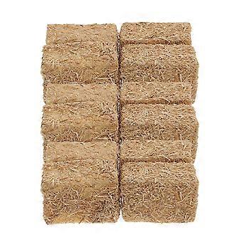 12Pcs Mini Hay Fardos Simulação Mini Straw Hay Miniature Figurine Fake Hay DIY Decoração da colheita de outono