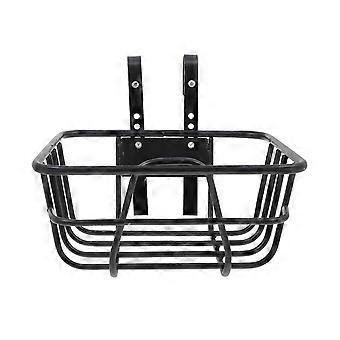 Cykelkorg i metalltråd fram med krokar utan lock, avtagbar 25x25x12cm 26-27