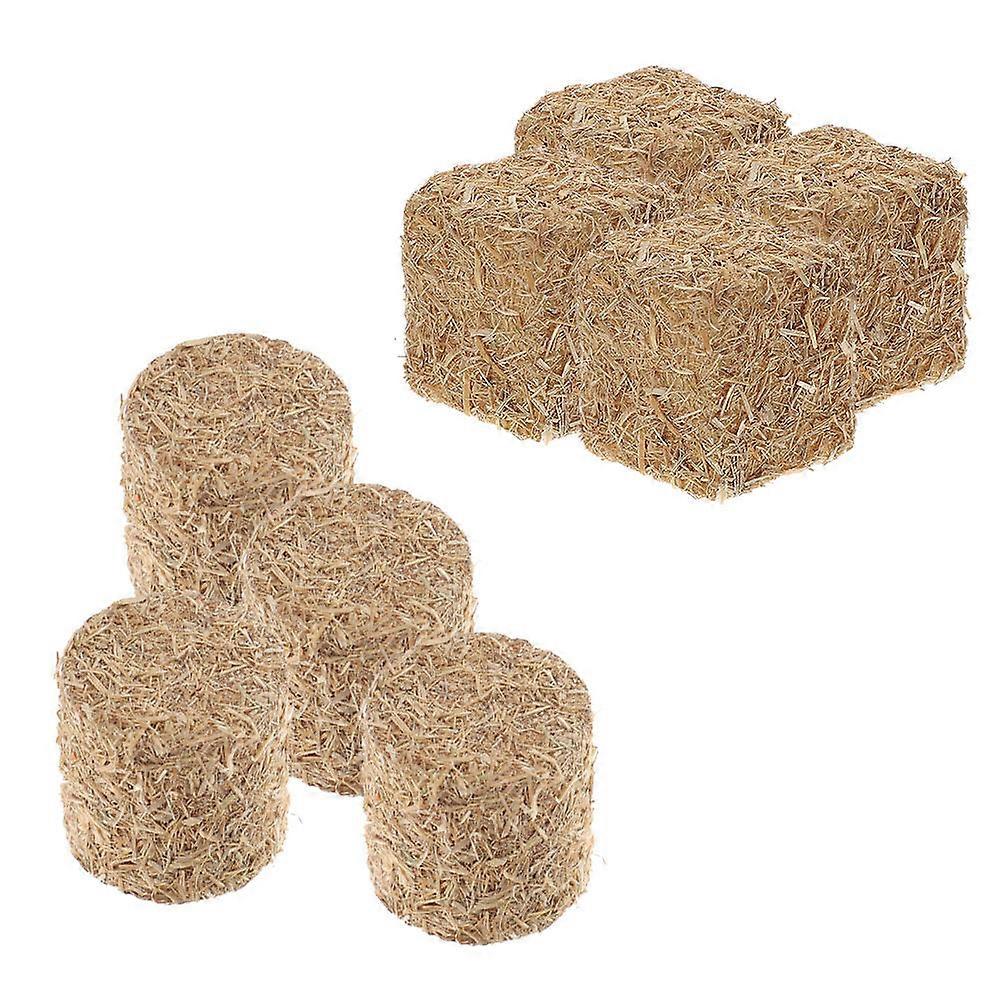 8pcs Simulate Mini Haystack Decor Mini Craft Decor Doll House Scene Haystack Decor