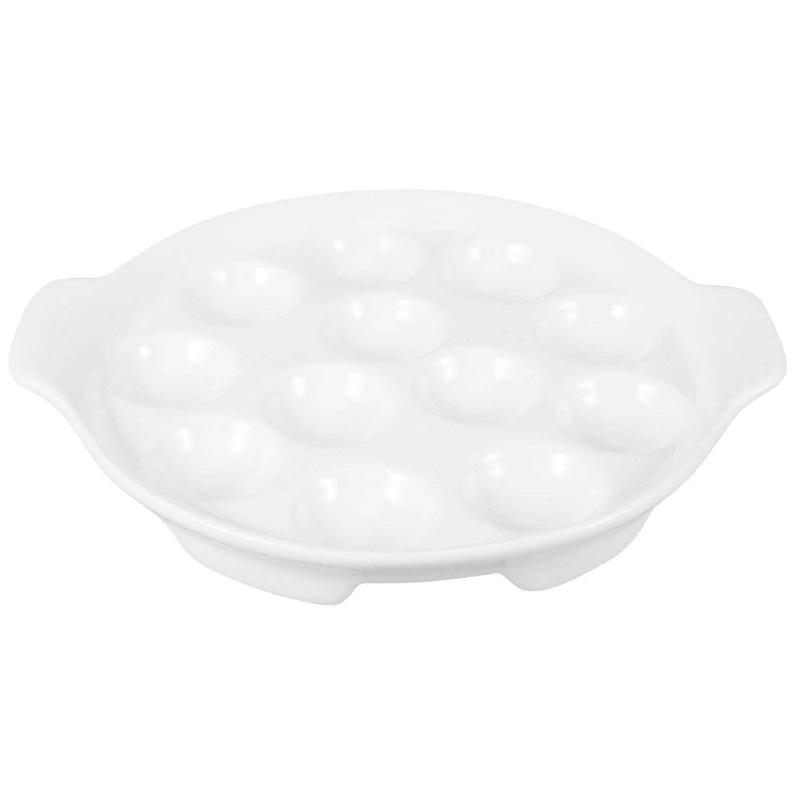 1Pc Sub-packing Baking Dish Kitchen Baking Plate Snail Baking Dish (White)