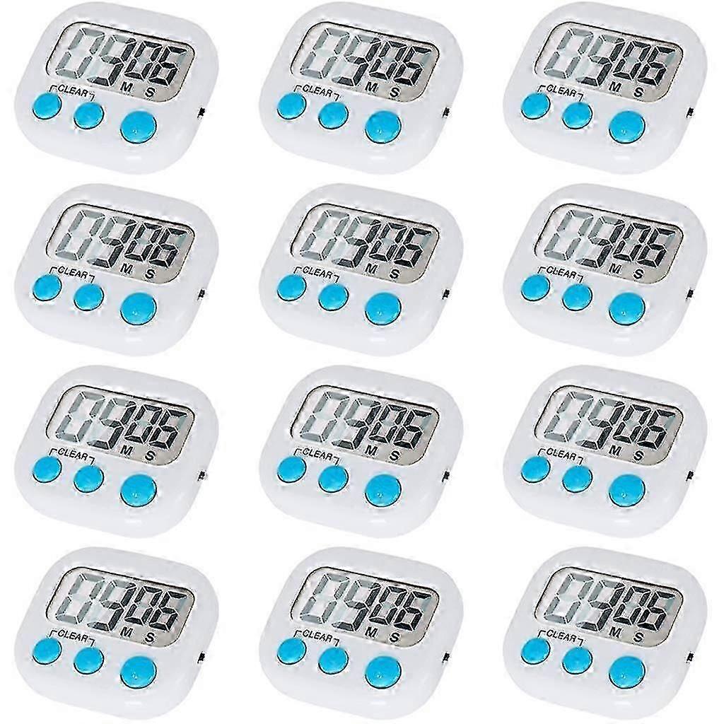 12 pack digital kitchen timer with on/off switch, loud alarm [MI]