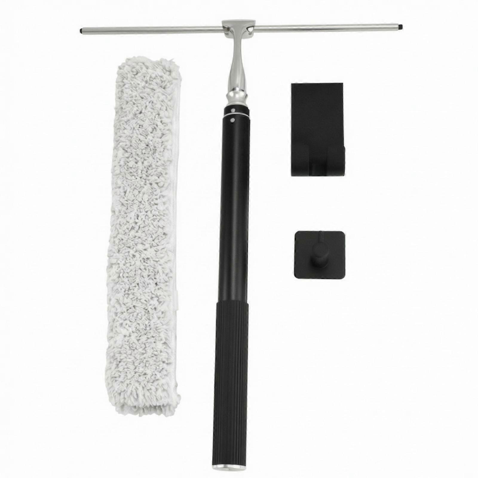 Squeegee with Microfiber Sleeve Stainless Steel Extendable Squeegee Hand-Held