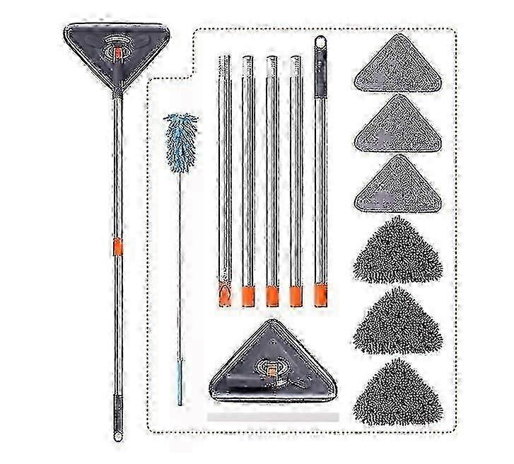 Triangle Mop Microfiber Dusting Mop Dusting Tool Kit With Extension Rod