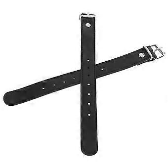 Adjustable Black Bike Basket Strap for Binding Use 1Pair
