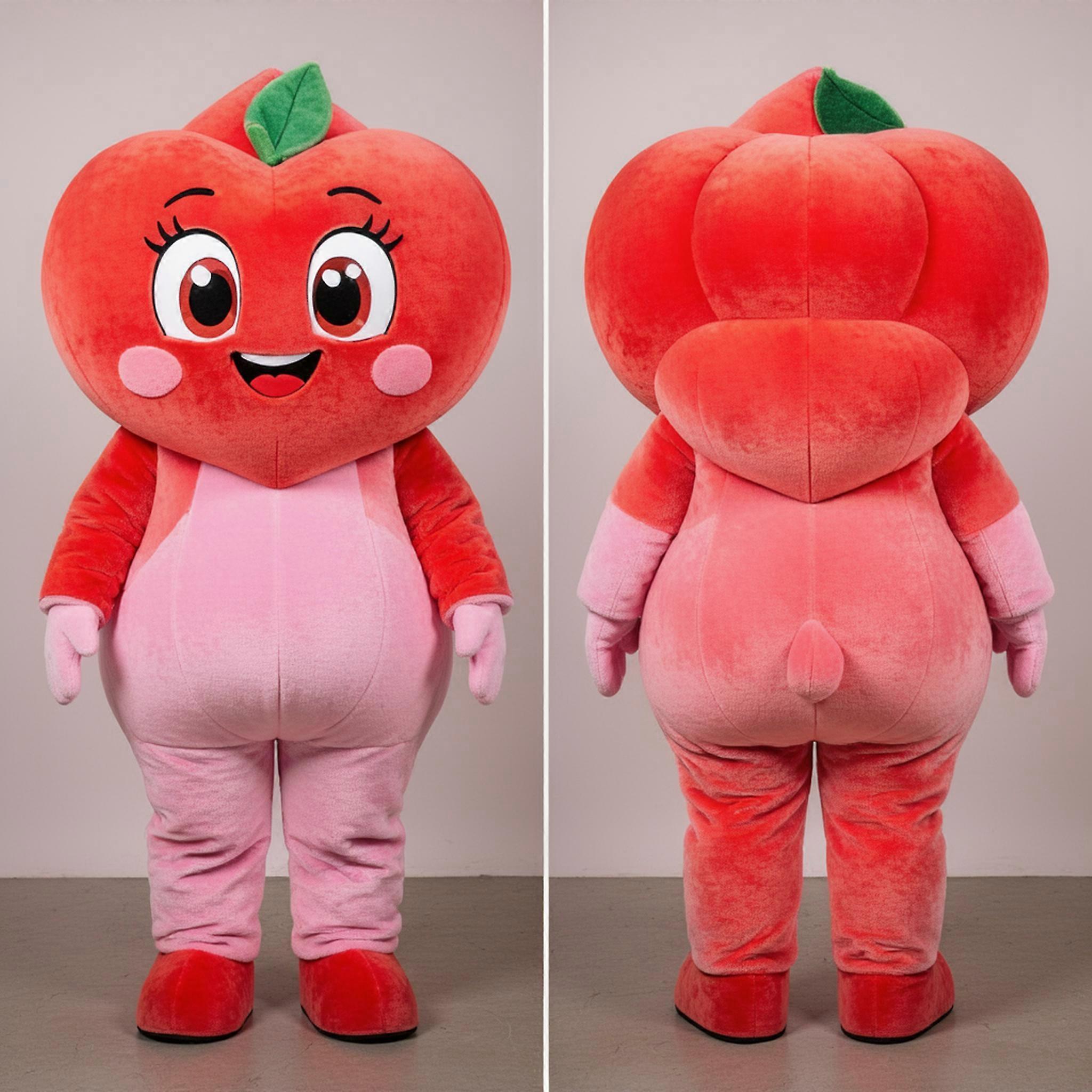 MASTICOT Blush Velvety Heart Mascot
