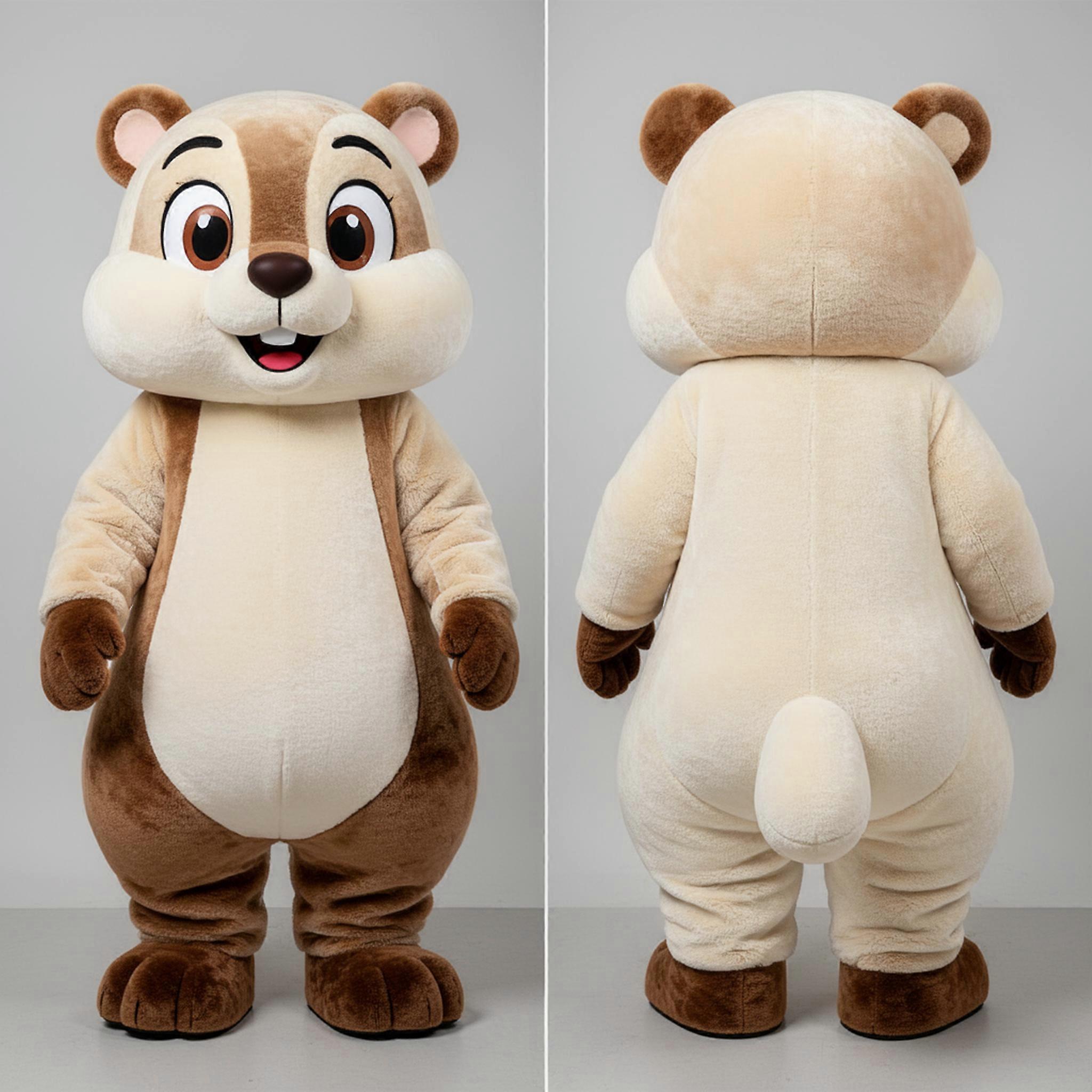 MASTICOT Cream Rounded Marmot Mascot