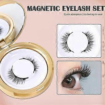Magnetic Glue-free 3 Magnetic False Eyelash Set with Clip Collection 1 Pair Reusable Magnetic False Eyelashes