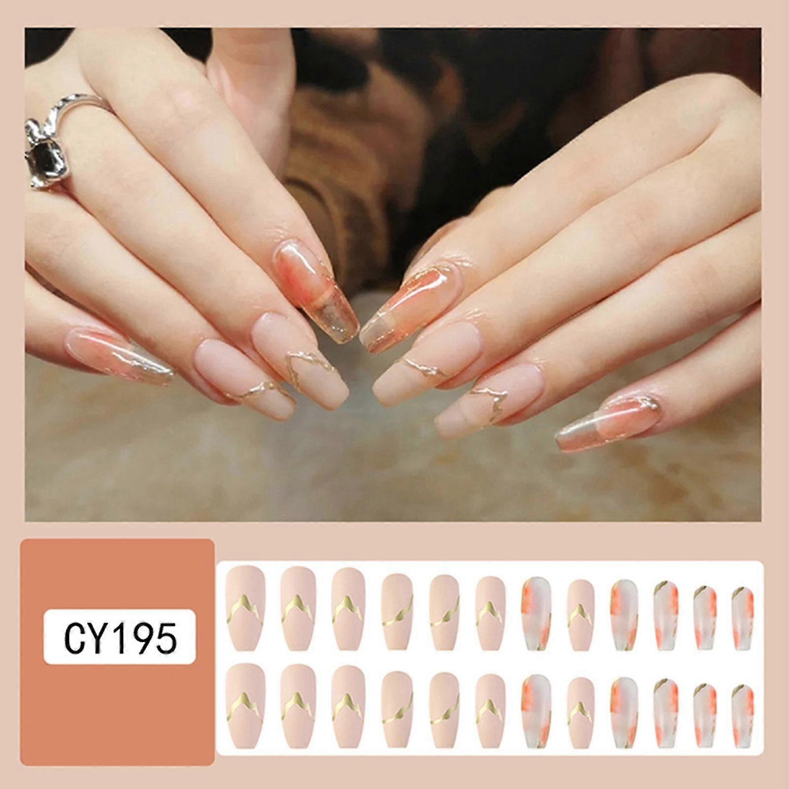 Lava Line Decorations False Nails Durable Full Cover False Nails