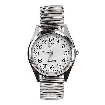 Big Numbers Stretchy Steel Men Lady Sports Wrist Watch 1.4