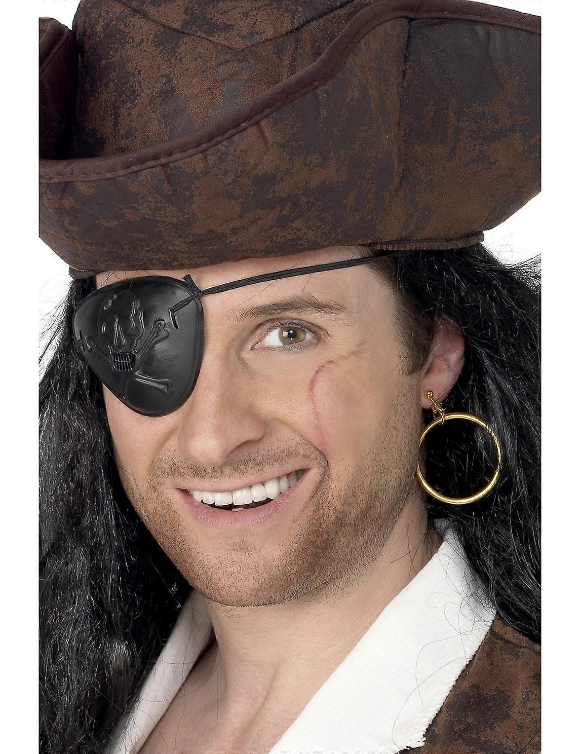 Adult pirate earring and eye patch