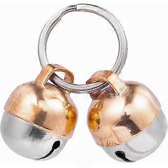 2 campanelli extra forti per cani e gatti, localizzatore per animali domestici, salva uccelli e fauna selvatica, lusso fatto a mano in rame (piccolo)-fdd wall