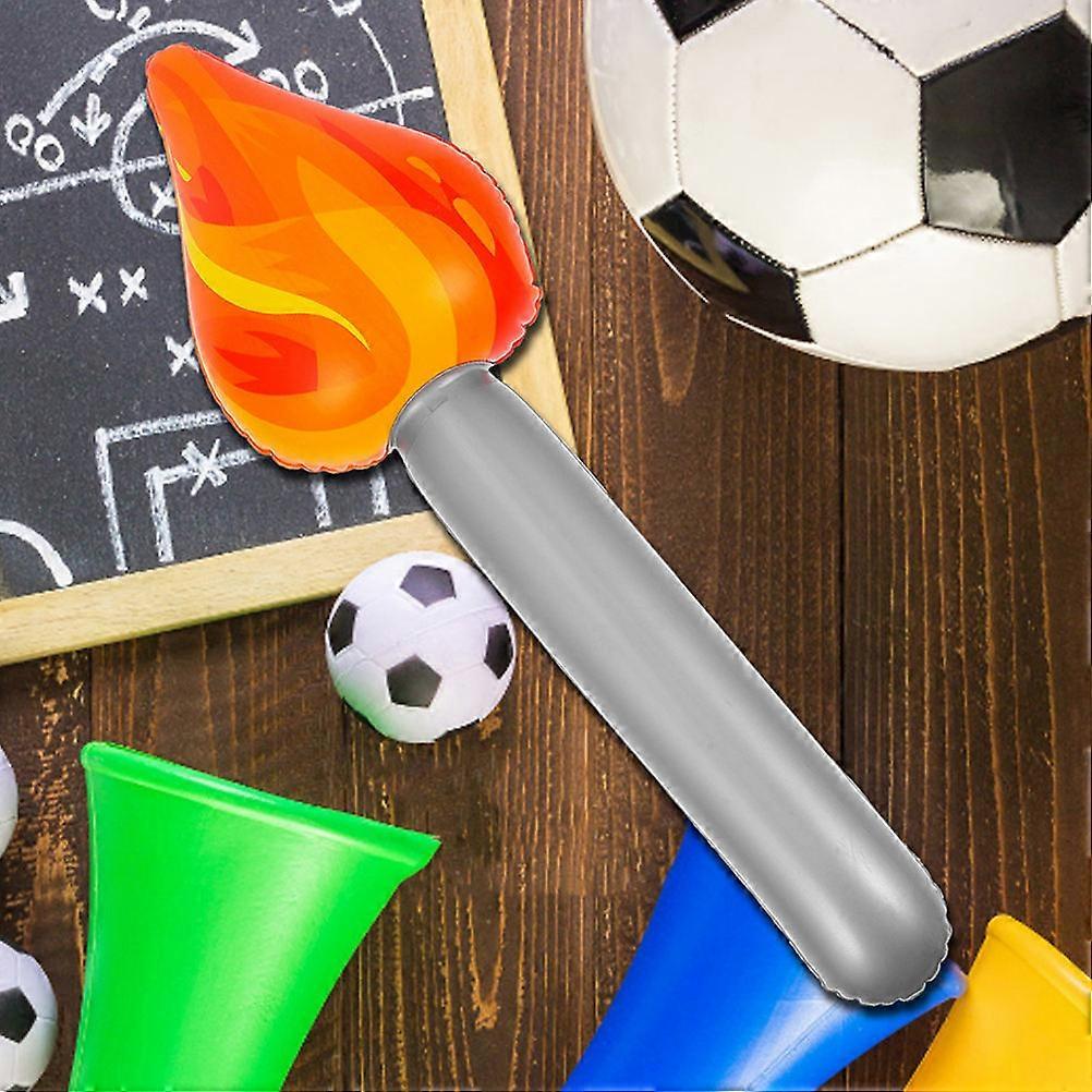 12Pcs Inflatable Artificial Torch Toy for Performance in Multicolor Rubber
