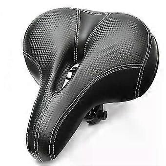 Bike Saddle Seat Hollow Breathable Leather Shock Absorbing Road Mountain Bike Soft Cushion Pads Cycling Accessories