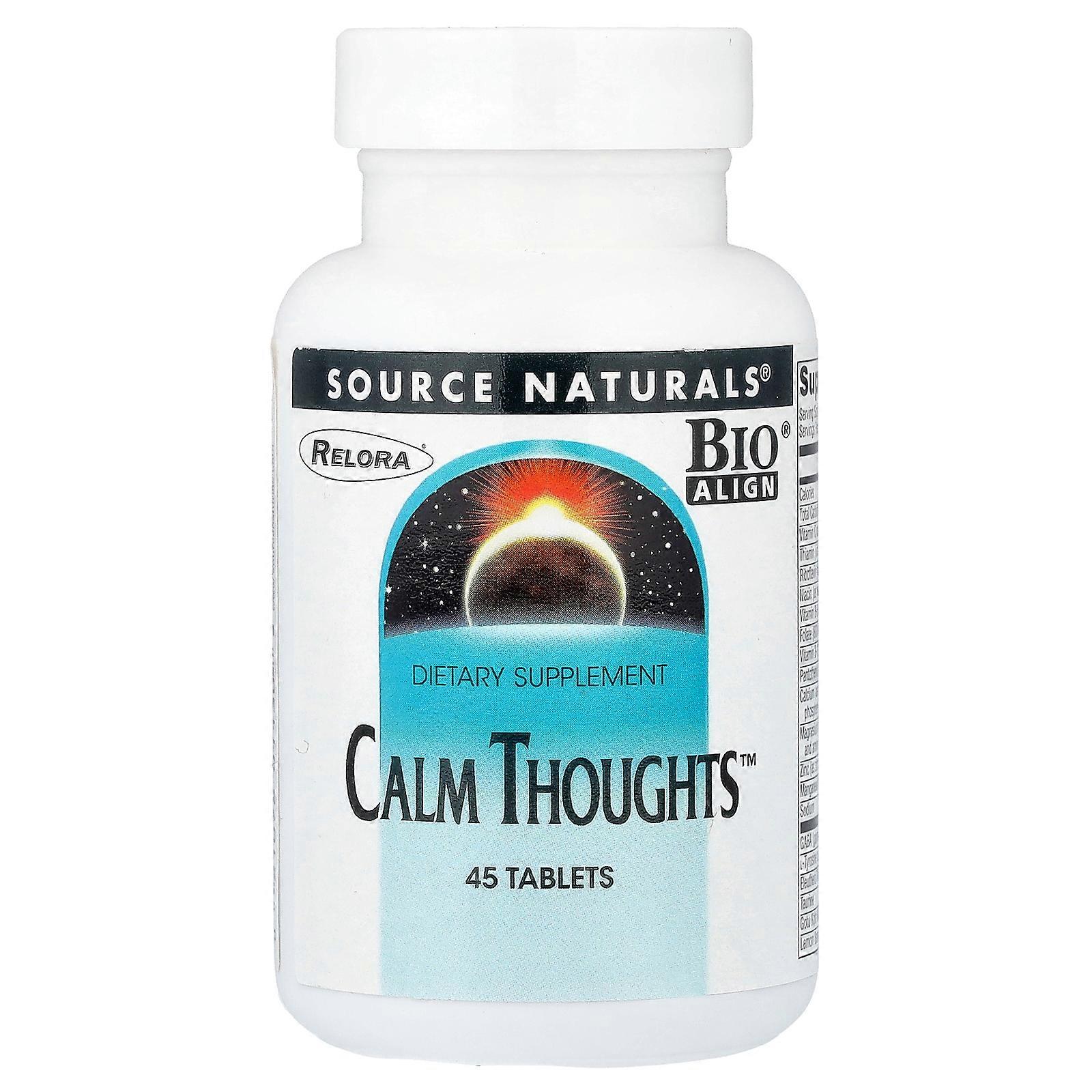 2 x Source Naturals, Calm Thoughts™, 45 Tablets