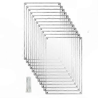 Clear Pet Cage Edge Liner, 12-Pack Urine Guard Side Barriers for Rabbits & Guinea Pigs, Transparent Habitat Protection Strip