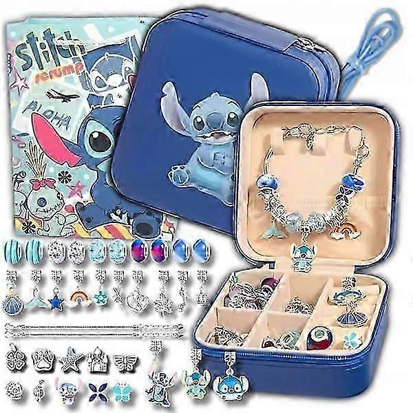 Lilo Stitch Themed Charm Bead Set for DIY Bracelet Making