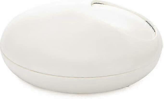 Pebble Style Ashtray with Lid White