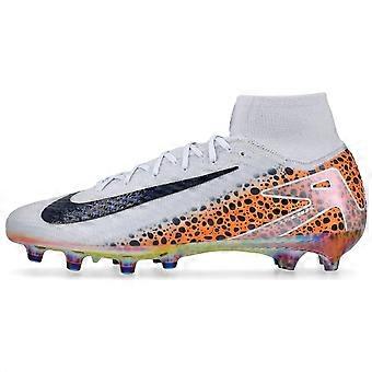 Buty piłkarskie Nike Mercurial Superfly 10 AG na sztuczną nawierzchnię, antypoślizgowe i odporne na ścieranie, męskie, biało-pomarańczowe, HF9397-900