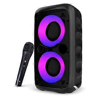 Altoparlante Bluetooth wireless per karaoke, subwoofer portatile con microfono, radio FM, lampada, macchina del suono, scatola musicale