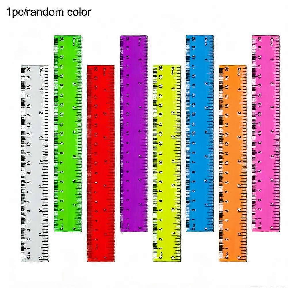 20cm Clear Dual-Scale Measuring Ruler