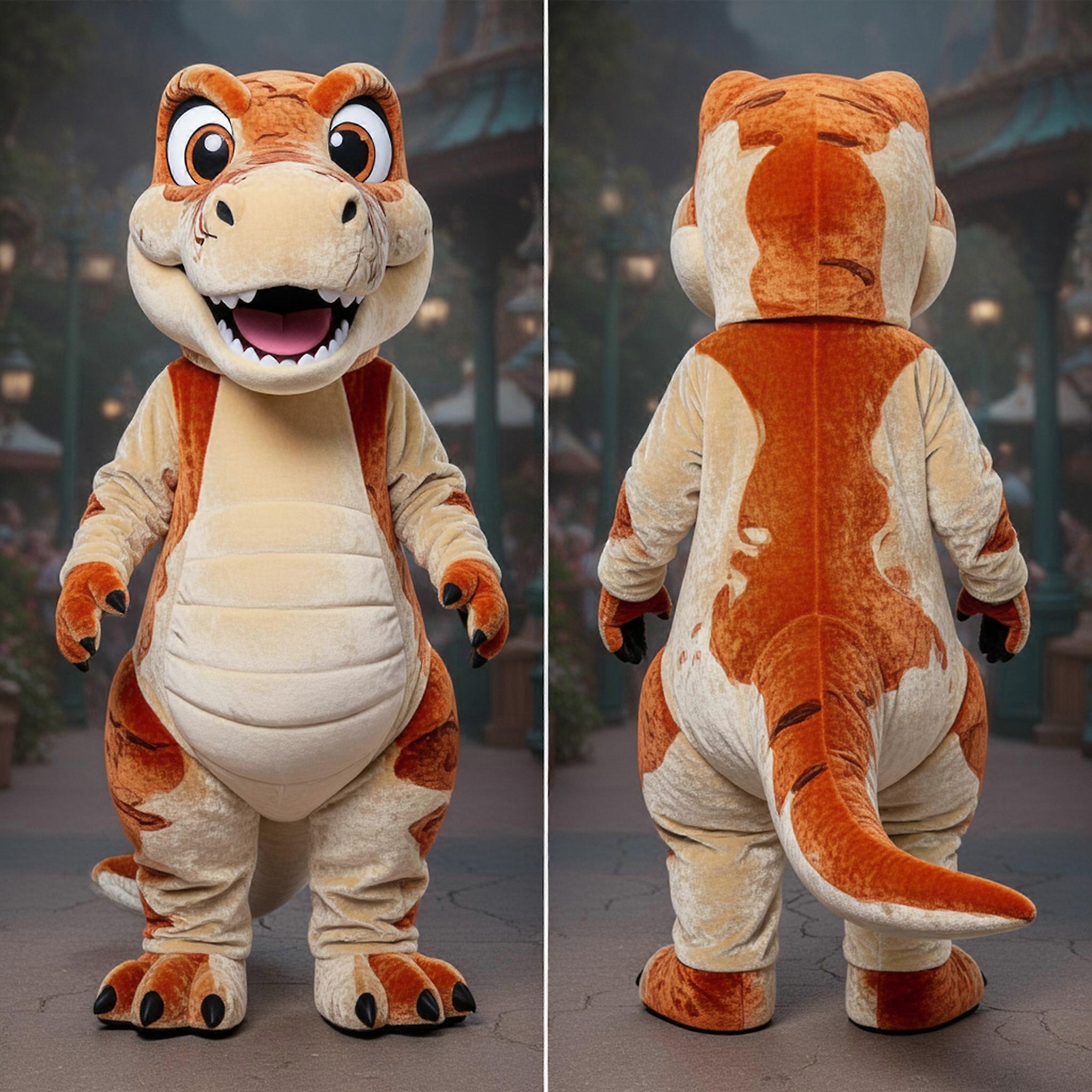 MASTICOT Deep Orange Fierce Allosaurus Mascot