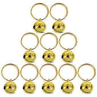 Cat Dog Collar Bell for Decor 10Pcs Stainless Steel Bell Accessories