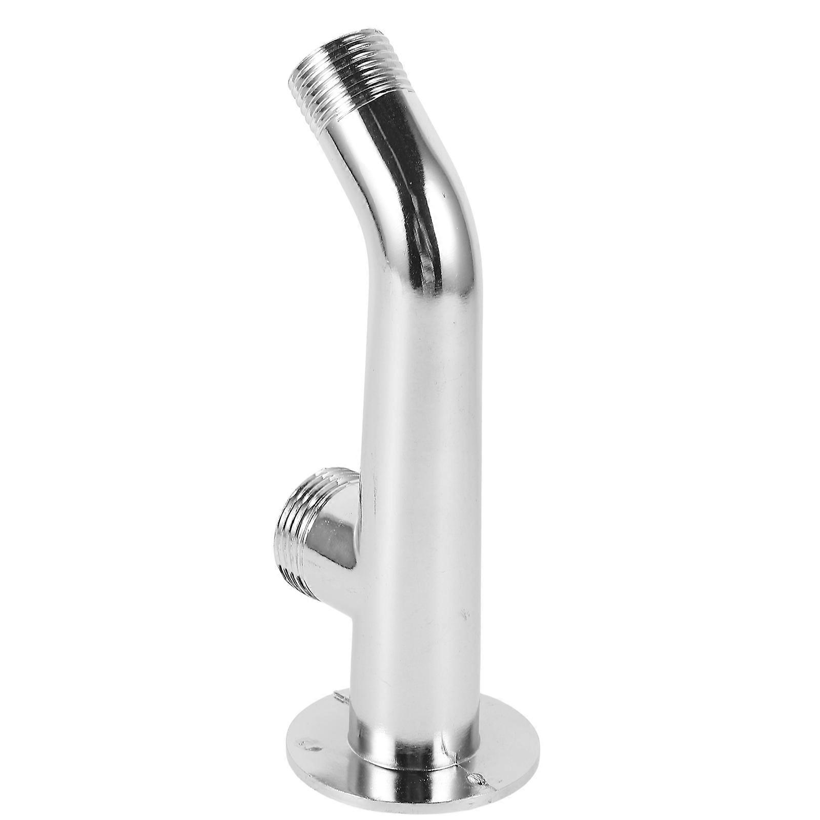 Silver Shower Arm with Flange Offers Durable Replacement 4Pcs Set