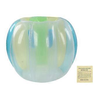 Inflatable bumping Ball Foldable Portable Body Bubble Ball 90x75cm for Party Games Blue Yellow GreenJJ