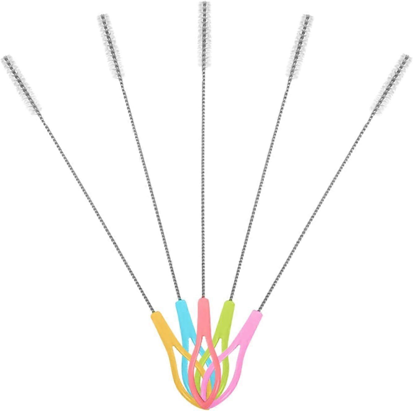 Straw Cleaning Brush,Drinking Straw Brush Extra Long Thin Cleaning,5pcs