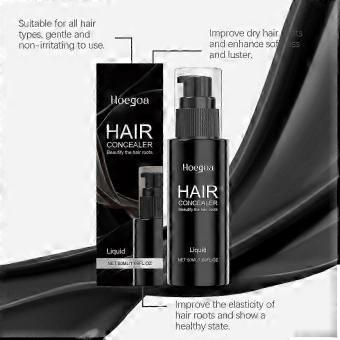 Waterproof Black Baldness Corrector Cream, Hair Concealer for Men, Hairline Shadow Root Cover Up, 1-5 Pack