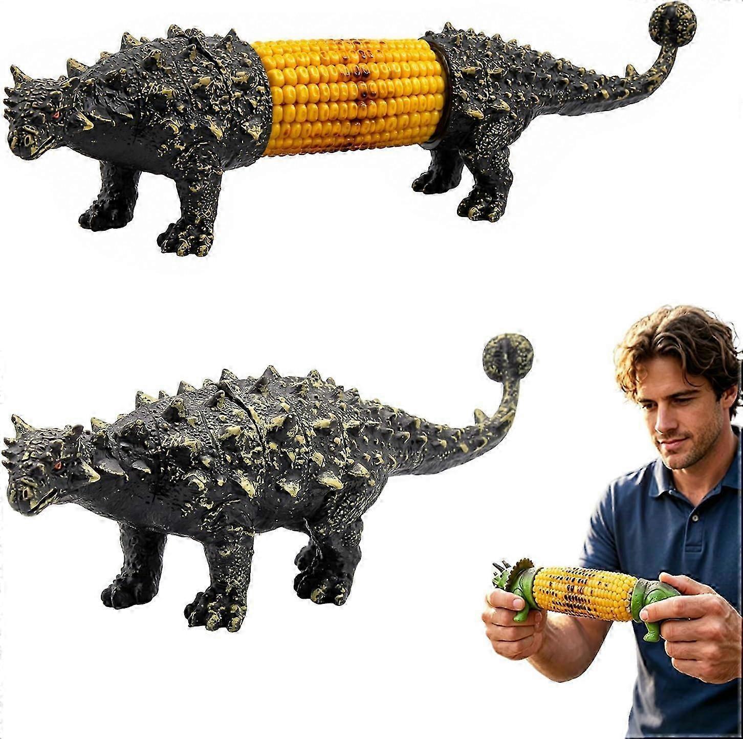 Funny Dino Corn Holders Stainless Prongs